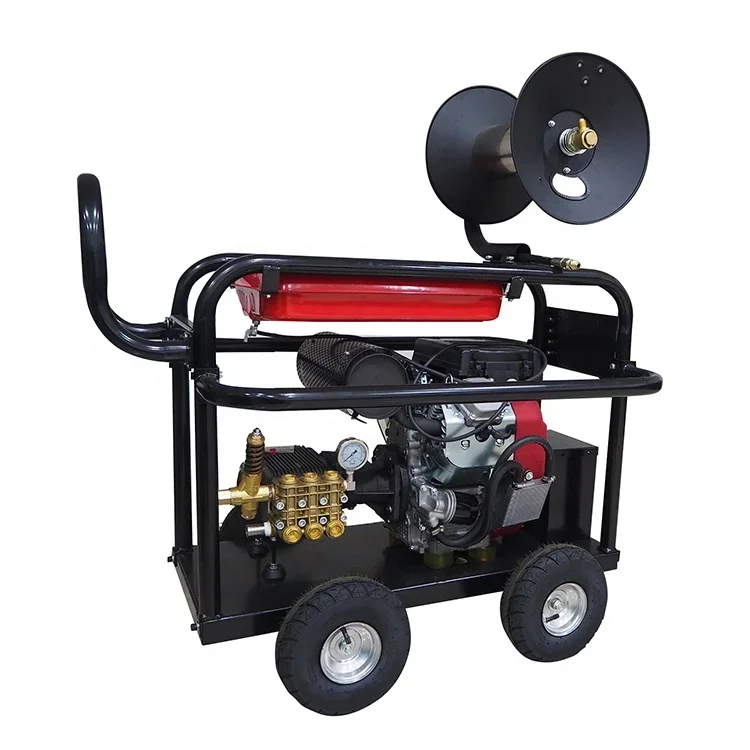 2020 New 24HP 150Bar pipe cleaner drain cleaner machine petrol high pressure washer high pressure drain cleaner machine