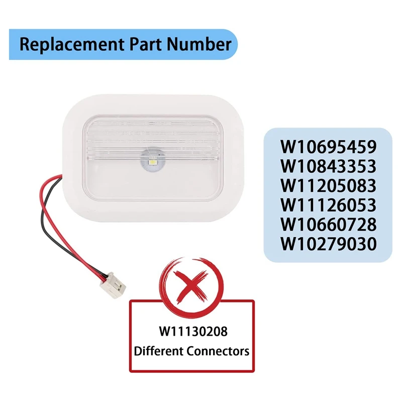 Tablero de luz LED para refrigerador, reemplazo para Whirlpool Maytag, W10695459, W10843353