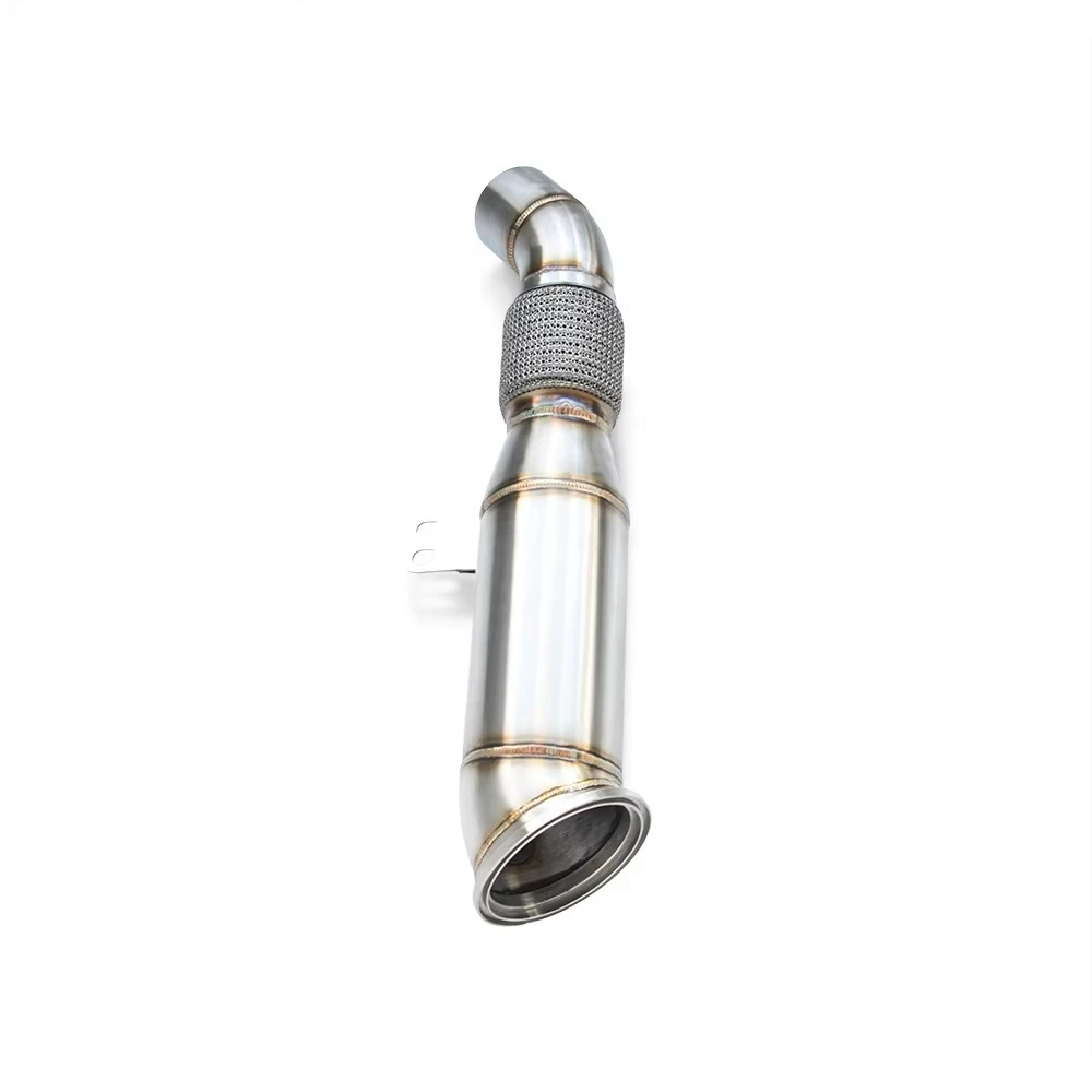 For BMW 740I B58 3.0T 2021-2023 Automotive exhaust pipe with heat shield High performance downspout tape catalytic converter