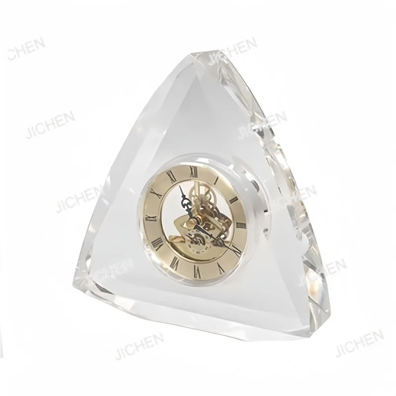 

Nordic crystal clock desktop mechanical desk clock office desktop living room bedroom study creative decoration ornament