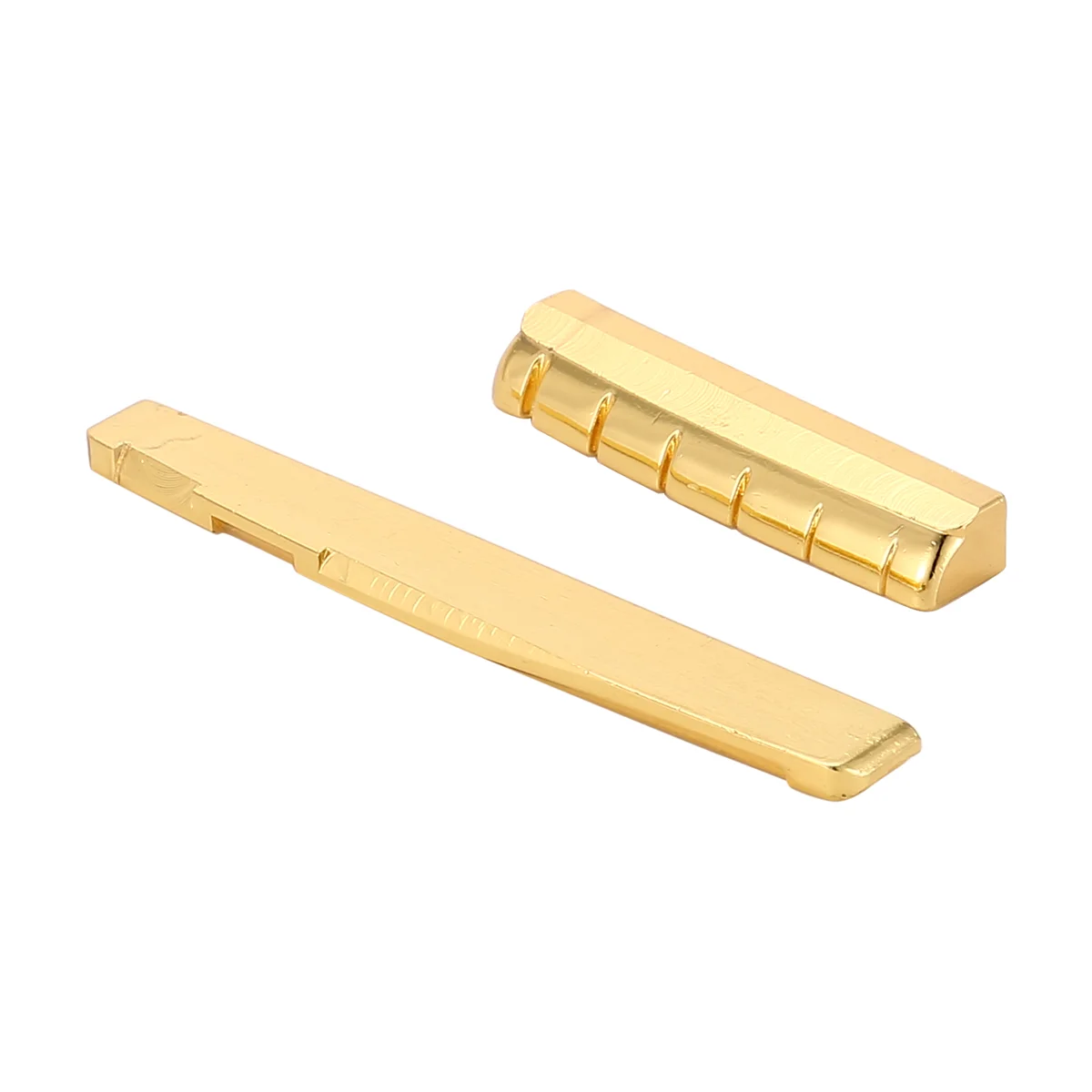 Brass 6 String Acoustic Guitar Bridge Nut and Saddle Rich
