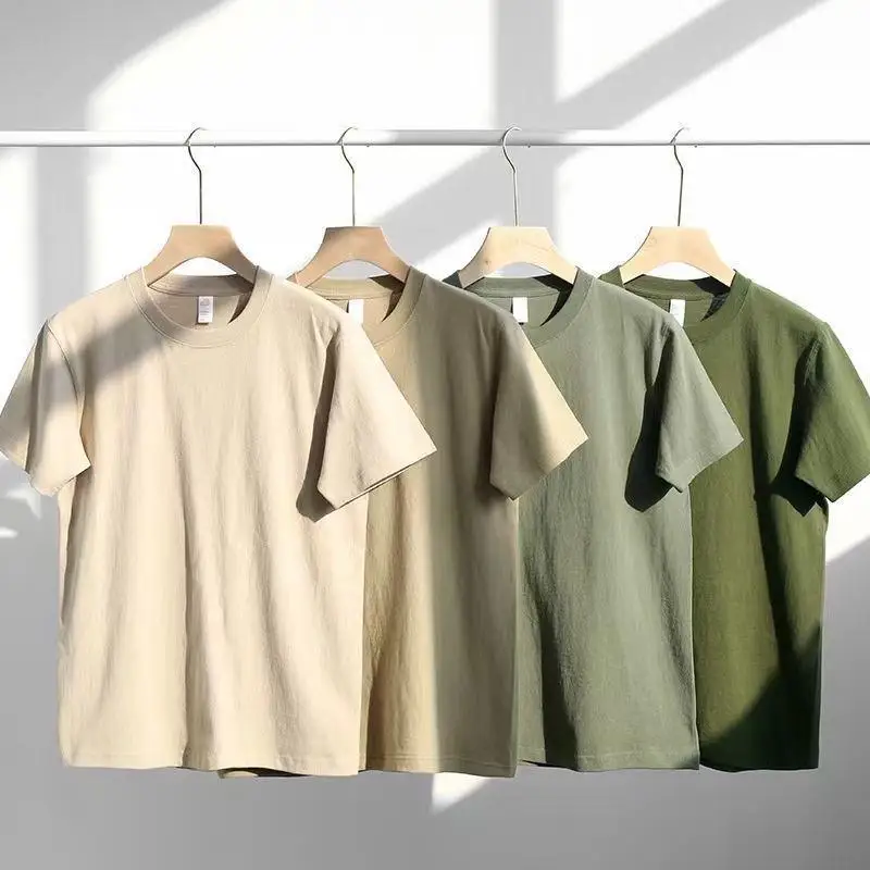 Men's Cotton Summer T-Shirt Loose Bottoming Shirt Teenage Pajamas Tops Casual Short-Sleeved T-Shirt Japanese Men's Clothing
