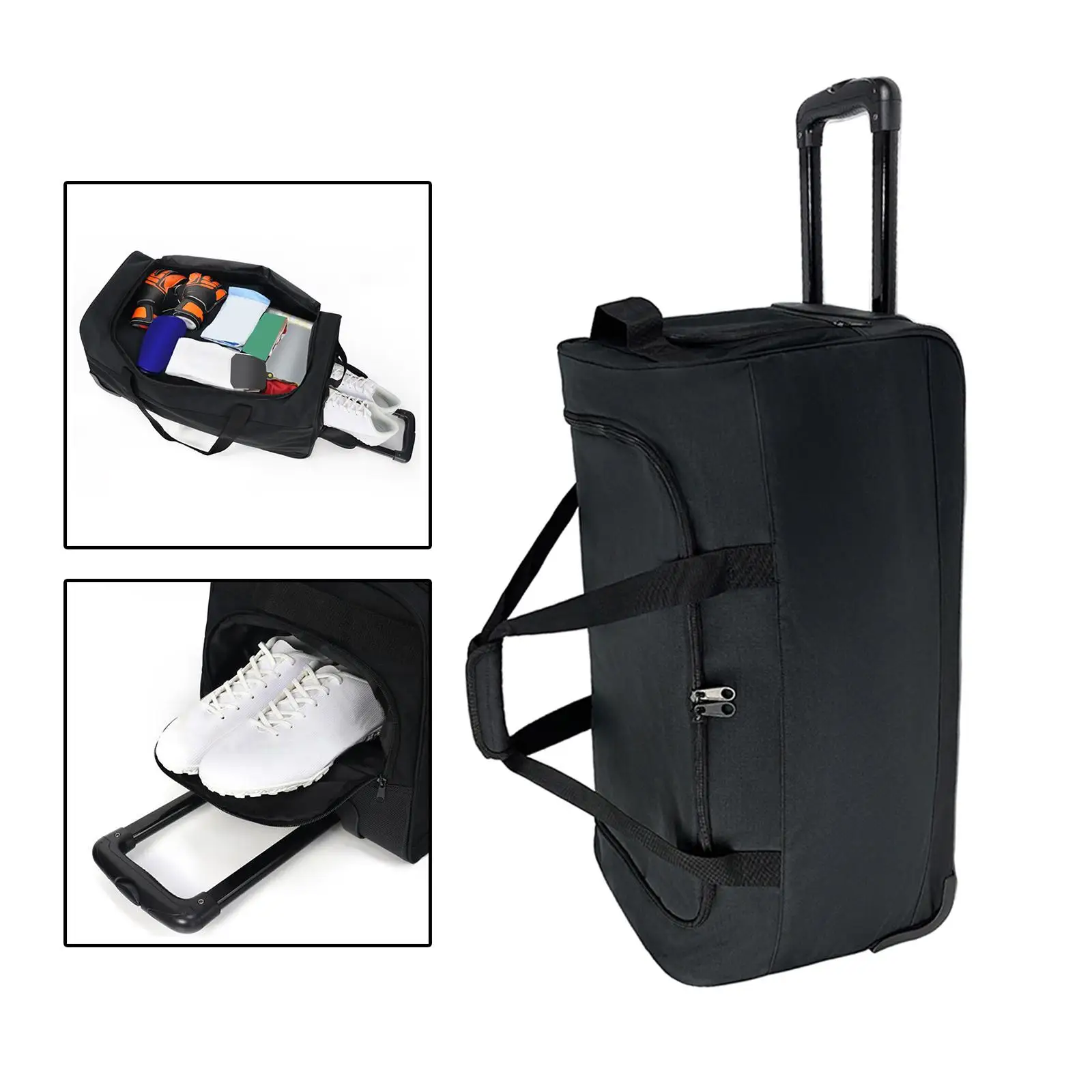 

Travel Shoes Duffel Bag Handbag Men Women with Wheels Rolling Duffle Bag