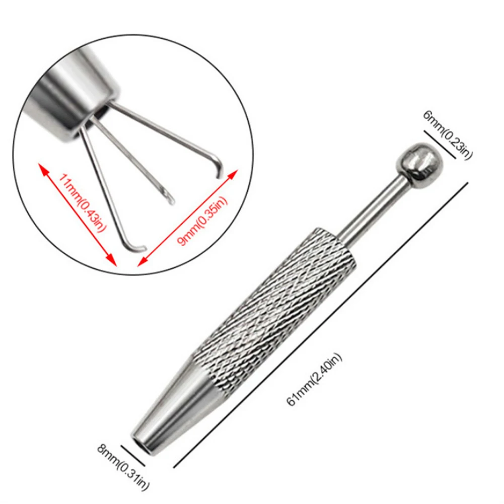 ชุดอุปกรณ์หยิบลูกปัด 4 ชิ้น แบบ 3 กรงเล็บ และ 4 กรงเล็บ พร้อมที่จับและแหนบ