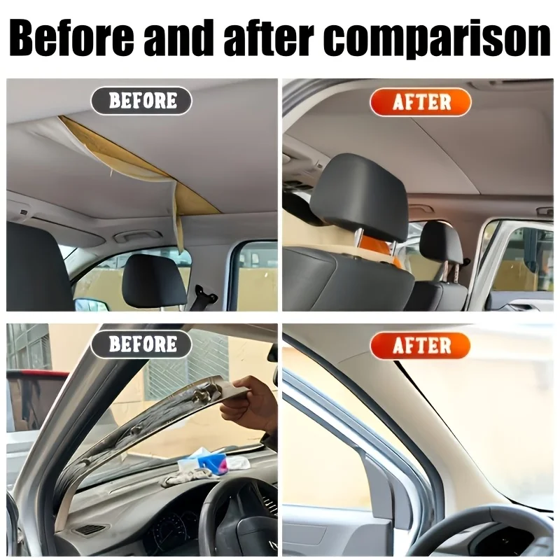 JOKJOK Car Headliner Adhesive Roof Liner Repair Glue Heat Resistant Quick Dry For Interior Trim Leather Plastic view 2