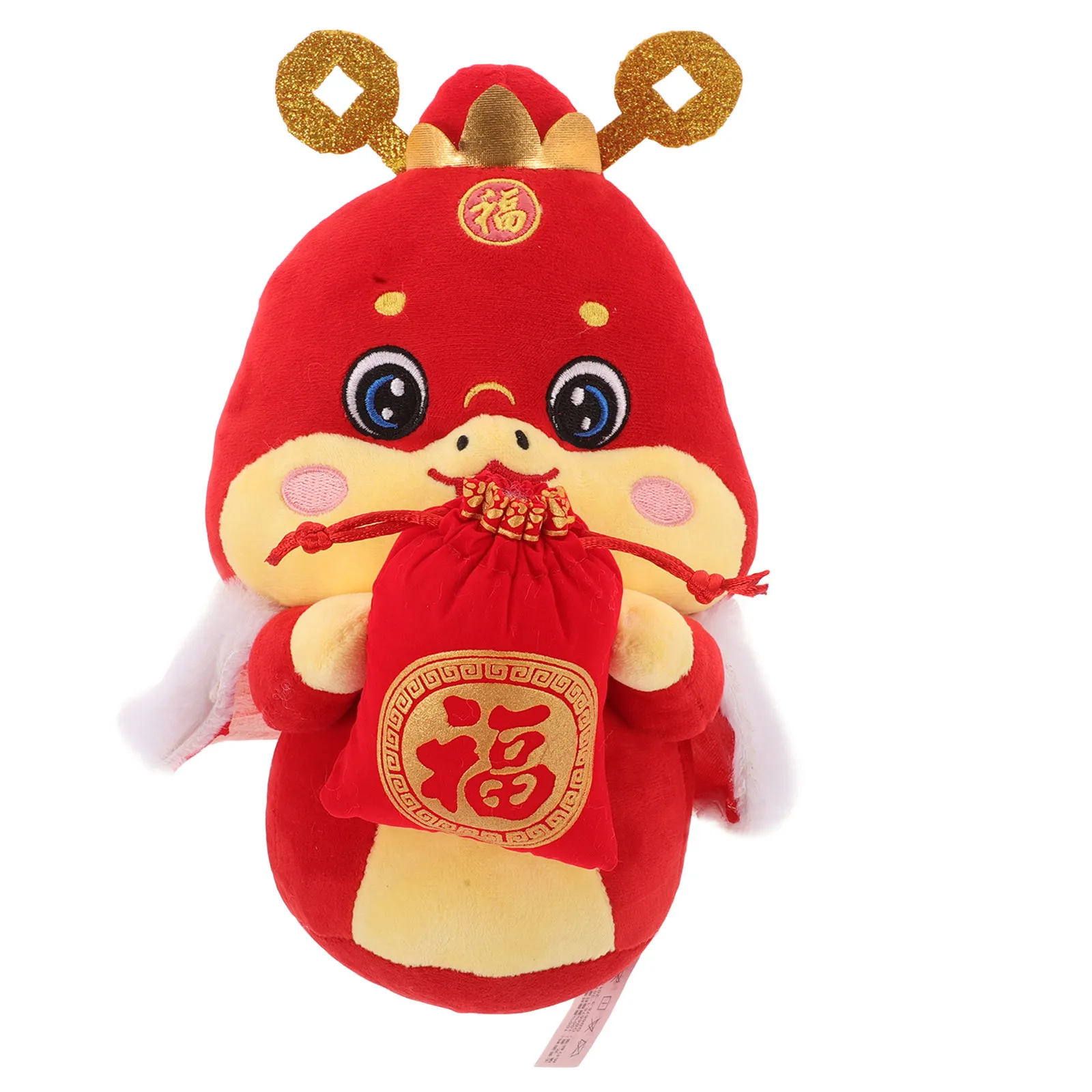 

2025 Year of The Snake Stuffed Animal Soft Cuddly Mascot for Lunar New Year Spring Festival Decor Gift Home Office
