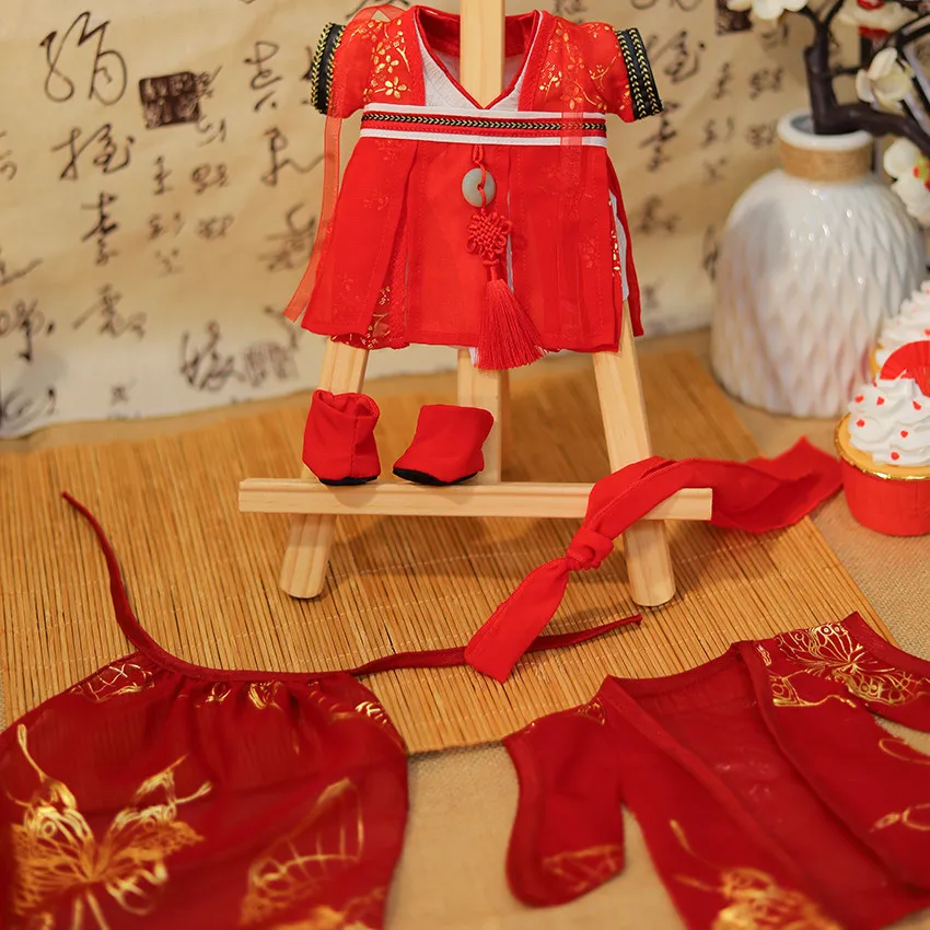 In Stock 20cm Doll Clothes Idol Star Wang Yibo Xiao Zhan Clothing Costume Suit Ancient Hanfu Accessories Anime Game Toy Kids Gif
