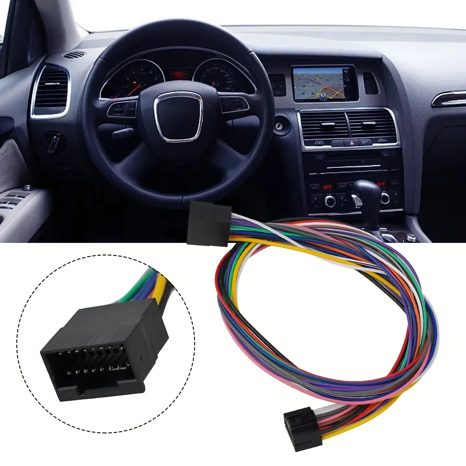 

16P Male To Female Power Cord Extension Cable Steering Wheel Control Adapter Cable Car Stereo Radio ISO Wire Harness Extension