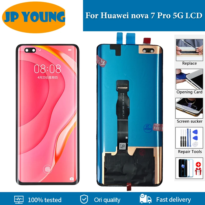 

6.57"Original OLED Display For Huawei Nova 7 Pro 5G Lcd Touch Screen Digitizer Assembly For nova 7 Pro JER-AN10 JER-AN20 Replace