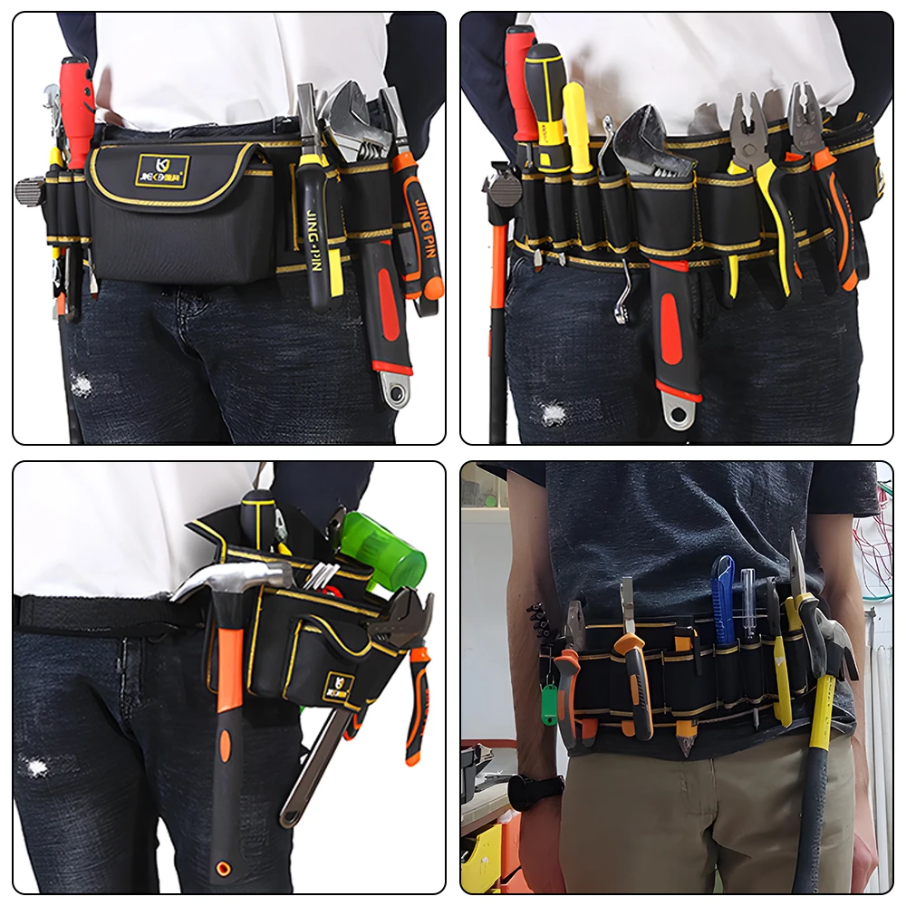 Repair Tool Storage Bag Multi-function Waist Pack Oxford Cloth Hardware Tool Pocket Tool Bag Wrench Pliers Storage Bag