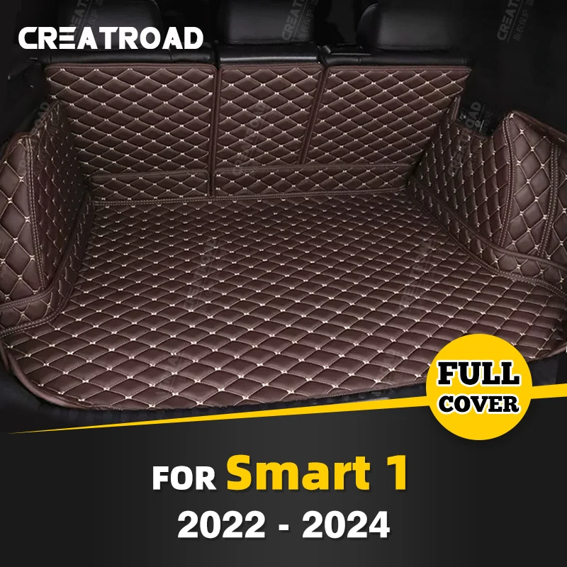 

Auto Full Coverage Trunk Mat For Smart 1 2022 2023 2024 Anti-Dirty Car Boot Cover Pad Cargo Liner Interior Protector Accessories