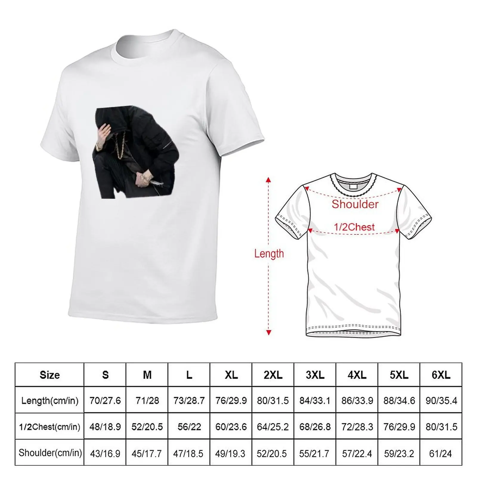 Eminem Kneel T-Shirt graphic t shirts for man man t shirt heavy cotton T-Shirt