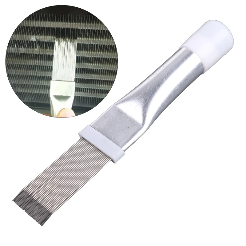 Air Conditioner Condenser Fin Cleaning Brush Coil Condenser Brush AC Fin Comb Stainless Steel Air Refrigerator Fin Brush