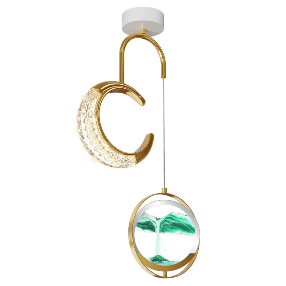 ANITA Contemporary Gold Pendant Lights LED Creative Hourglass Hanging Lamp for Home Aisle Decor Fixtures