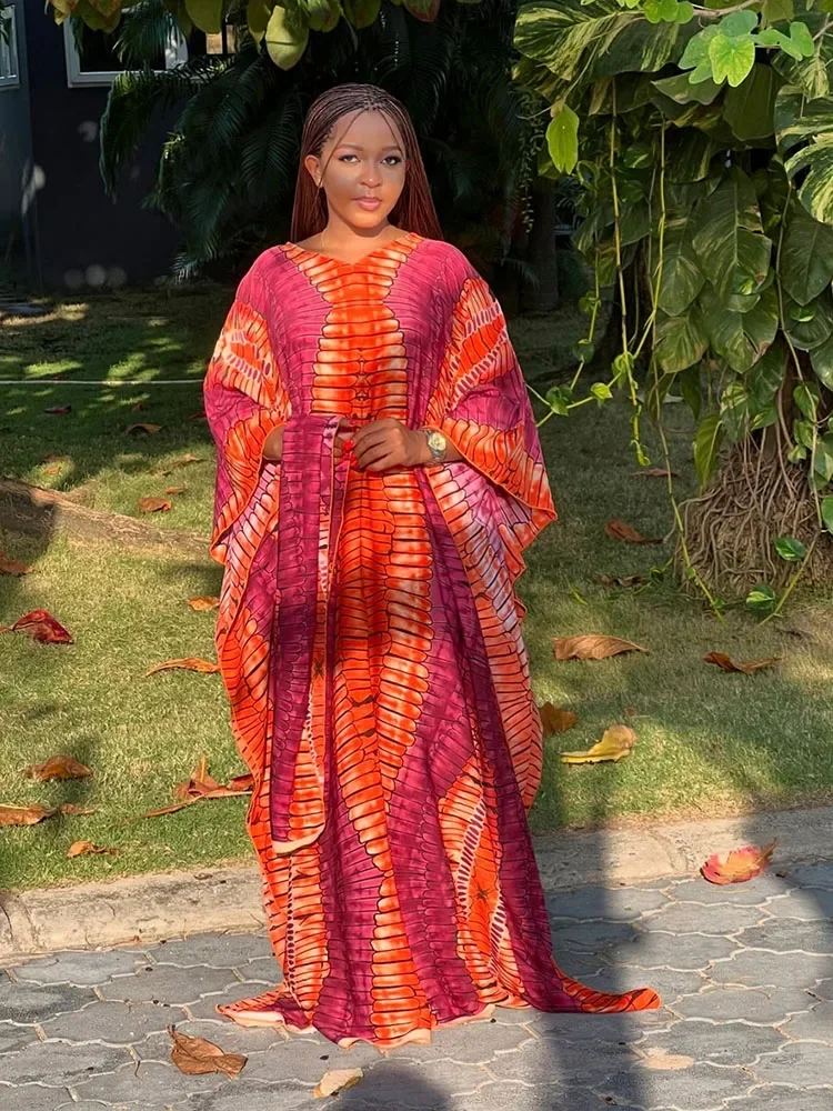 Abito africano da donna Ankara Cotone Boubou Caftano Ramadan Eid Party Dashiki Robe Abito lungo