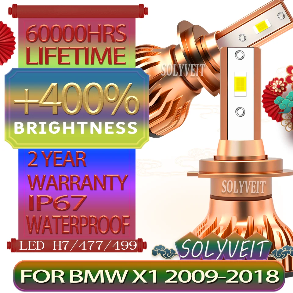 

waterproof Effortless Setup Night Safety Headlight LED For Bmw X1 2009-2018 2009 2010 2011 2012 2013 2014 2015 2016 2017 2018