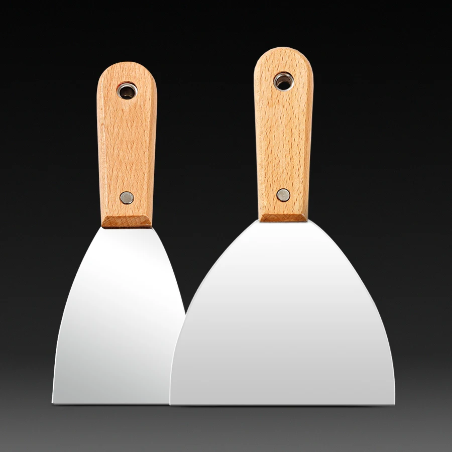 High Carbon Steel Oil Putty Knife; Filler Knife; High Toughness; Solid Blade Body Is Not Easy to Break; Professional Choice.