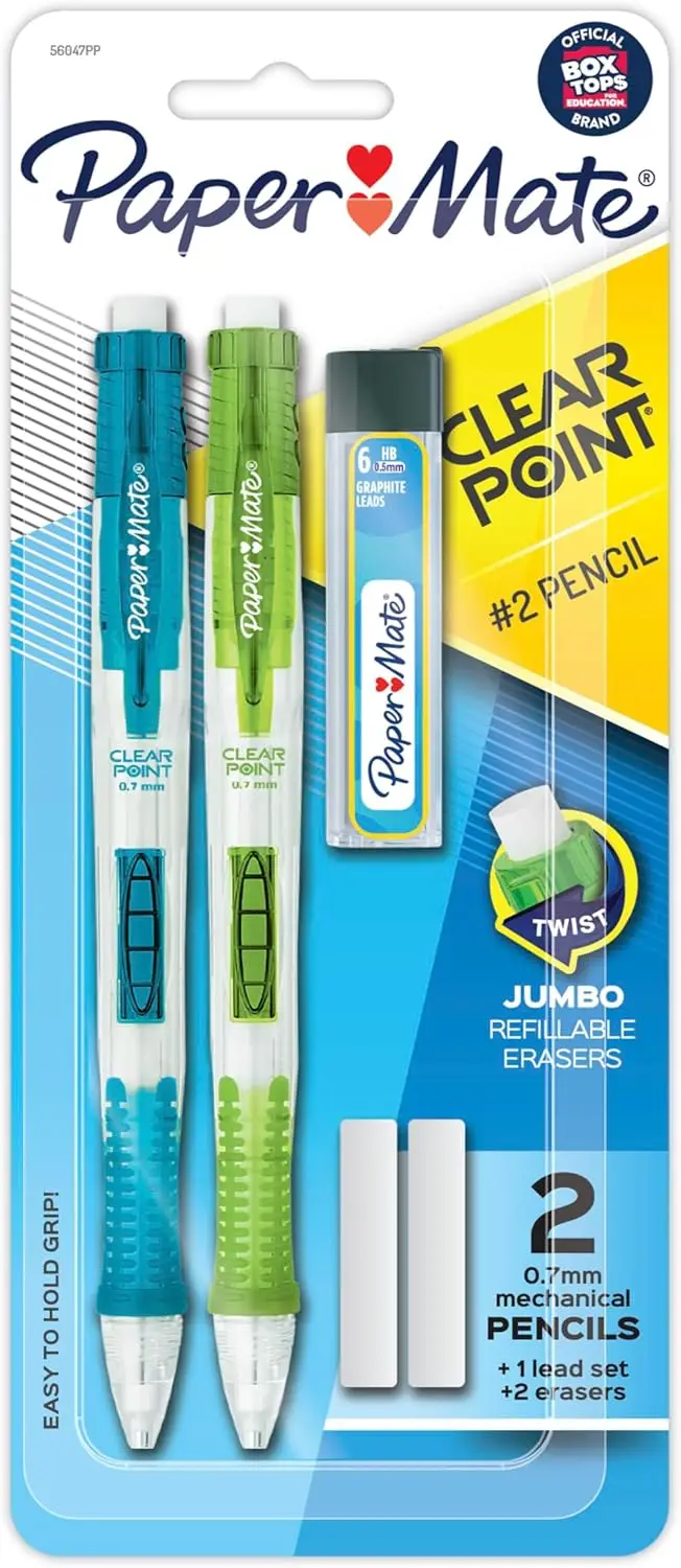 

0.7mm Mechanical Pencils with Erasers & Lead Refill - Back to School Supplies for Note-Taking