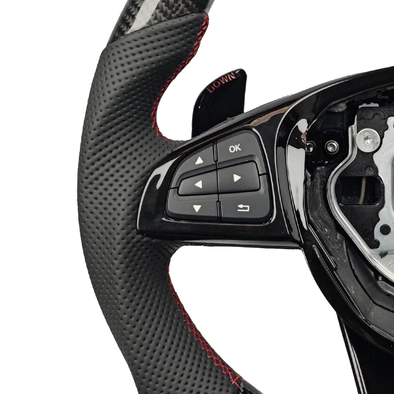 Red Label Carbon Fiber Sport Modified Steering Wheel for C GLC E S CLS  ZC-205-P-1234