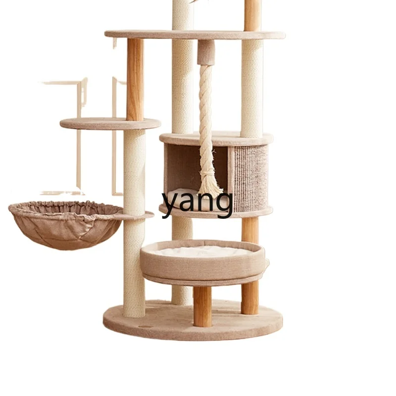 

CX solid wood cat climbing frame household nest tree integrated large climbing frame