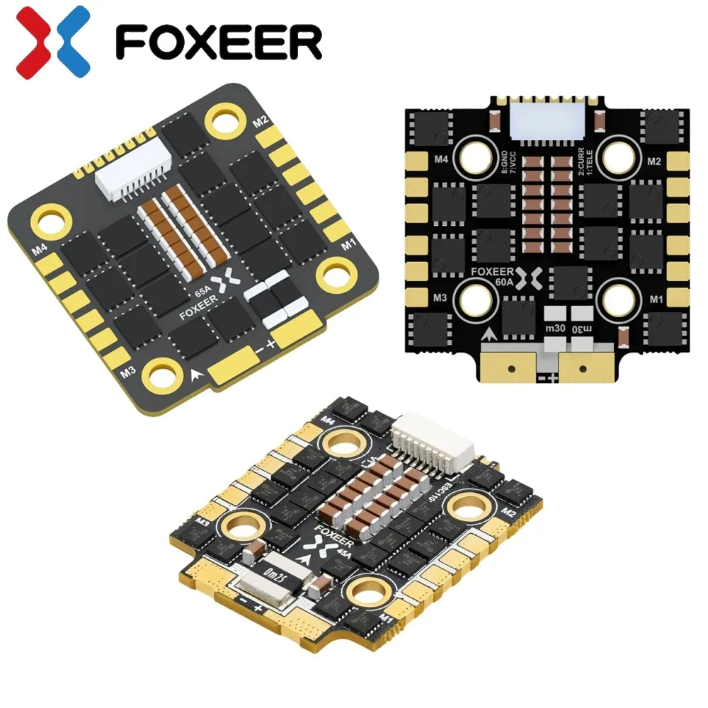 Foxeer Reaper Mini 45A 3-6S/ 60A 65A 3-8S 4in1 BLheli32 DSHOT1200 Brushless ESC For RC FPV Racing Freestyle Drones Quadcopter