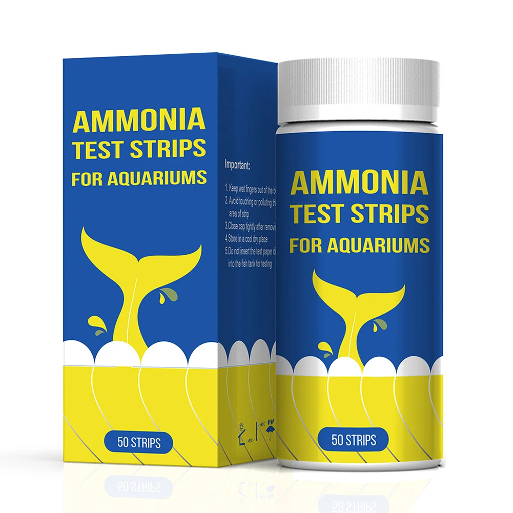 50 stücke Aquarium Wasser Qualität Test Papier Kit Ammoniak Stickstoff Schnelle Wasser Qualität Test Für Süßwasser Salzwasser Aquarium