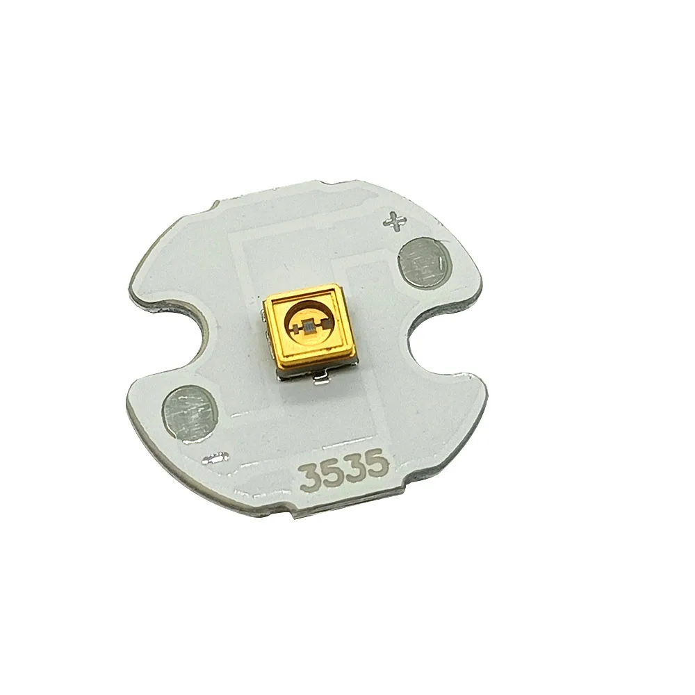 250nm UVC LED 1W 3535 250-260nm 5-7V devre, alüminyum PCB 16MMPCB 20MMPCB 1 adet