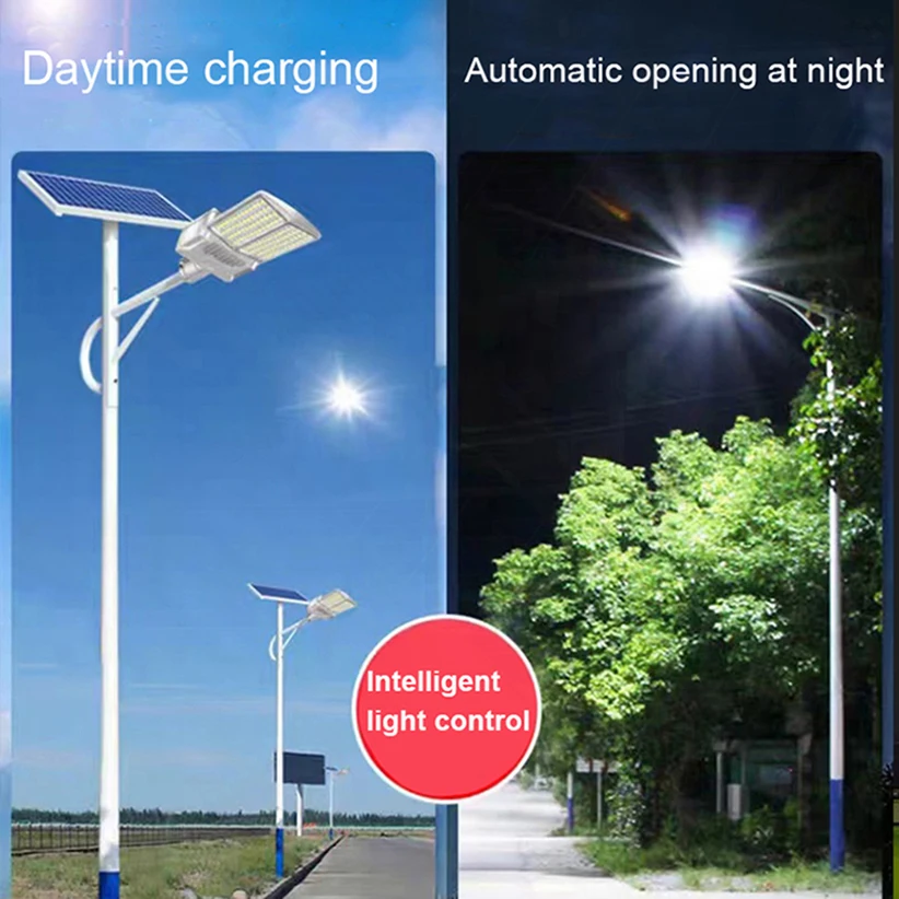 Powerful Solar Light Outdoor Solar Street Lamp Super Bright 800LED/600LED IP65 Waterproof Street Light for Garage Garden Terrace