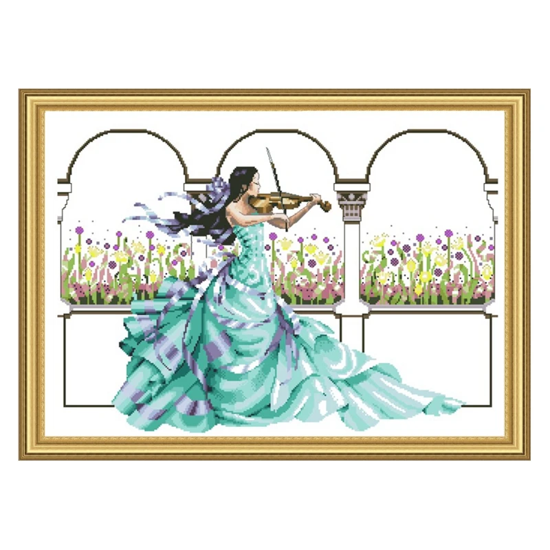 Cross-stitch kit DIY embroidery toolkit Optional printed patterns Handmade cross-point kit Saga Forest Overture
