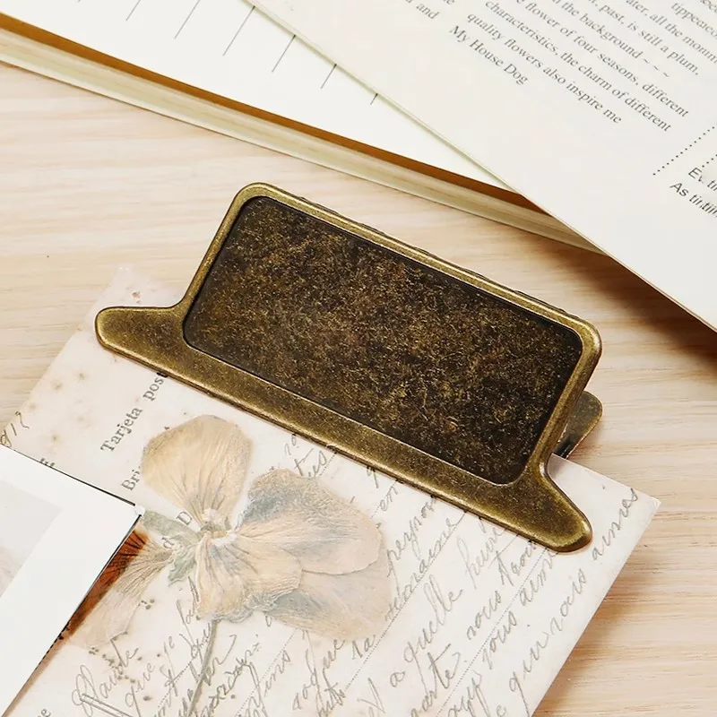 Fotografia 5: Pasta de clipe de metal retrô - acessório decorativo multifuncional para diário de viagem livro de notas de cauda longa