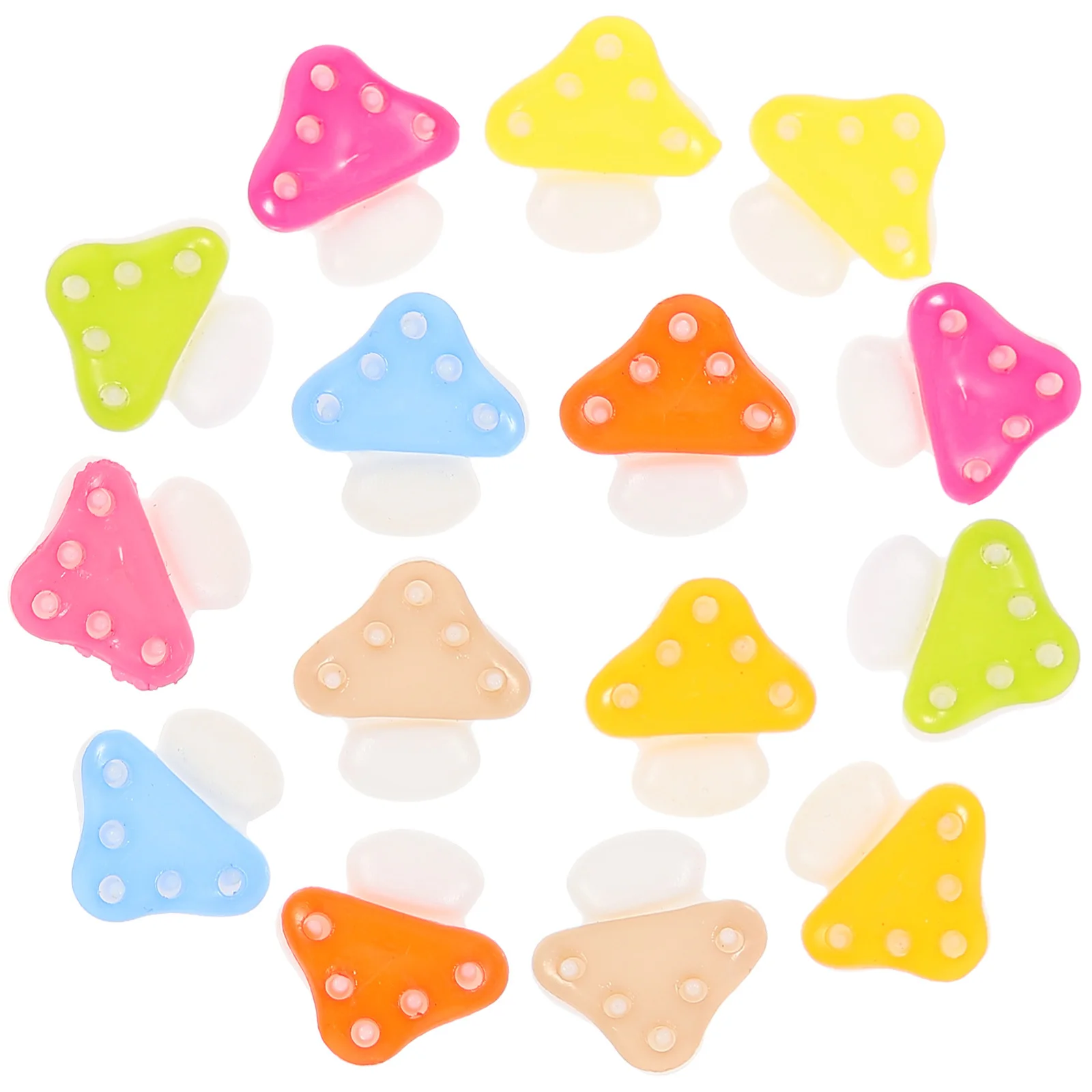 

100Pcs Clothes Fasteners Candy Color Mushroom Buttons Fine Workmanship Vivid Appearance Comfortable Hand Feeling