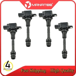 4 Pics Auto Ignition Coil for Nissan Sunny B15 2.0L 2003 2004 2005 2006 2007 FOR Dongfeng  Yumsun 2.5L 2007-2015 224486N015