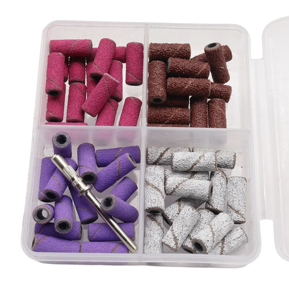 60 stücke 4 Körnungen mit Mini-Dorn-Nagel kunst 3mm Mini-Schleif sandring bänder setzen elektrische Schleif maschine Nagels chleifkopf nagel – Detail 4