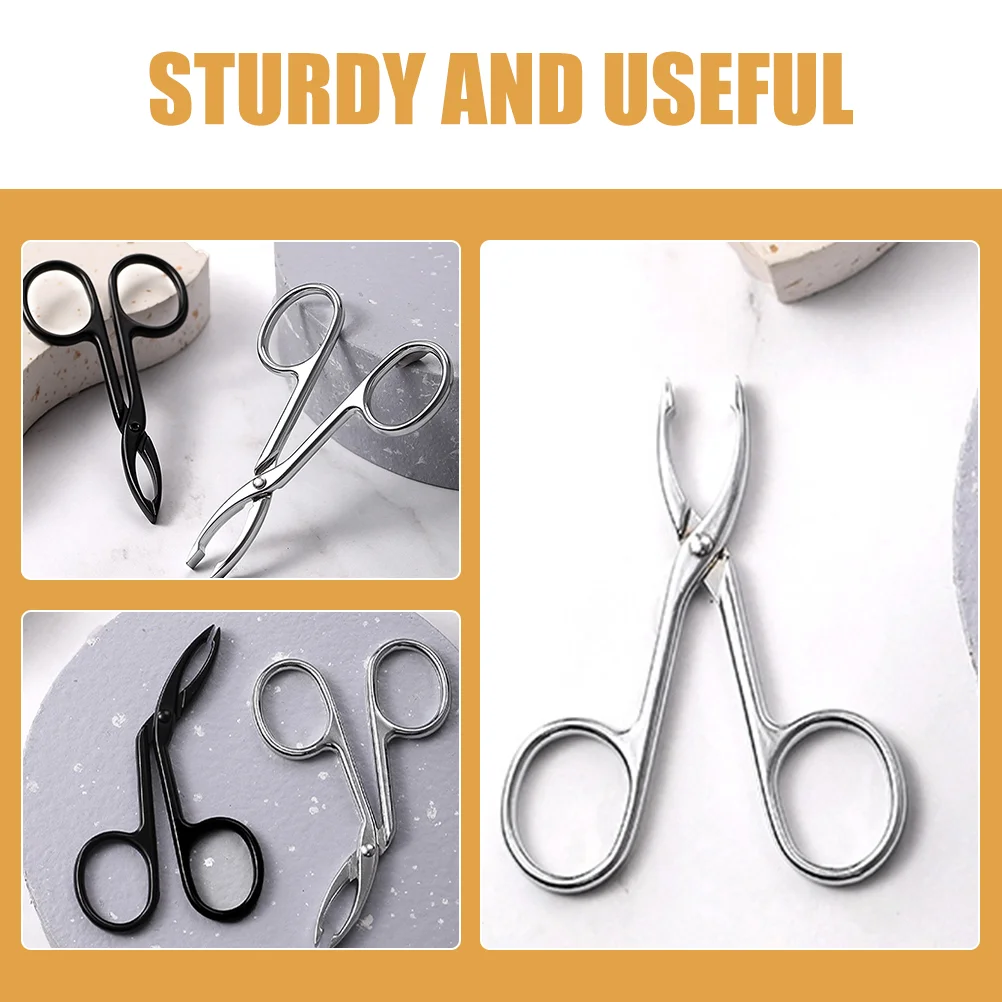 4 Pcs Tweezers Eyebrow Pliers Trimming Scissor Portable Straight Head Plucker for Women Facial Hair Miss