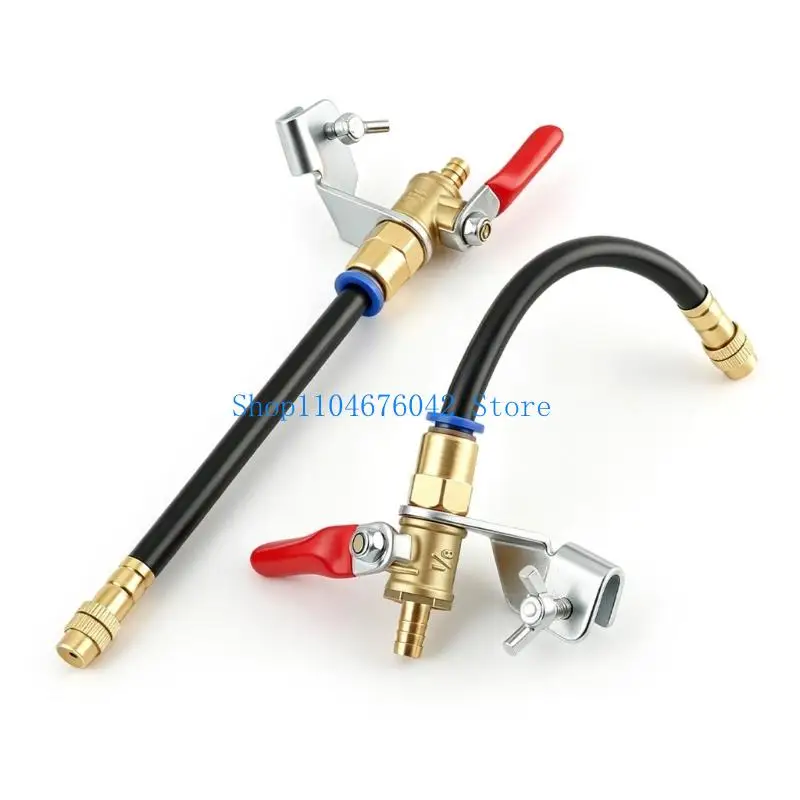 652F Cutting Machine Nozzle Attachment for Wet Cutting Work, Water Feed Dust Reduction Part with Adjustable Direction and Metal