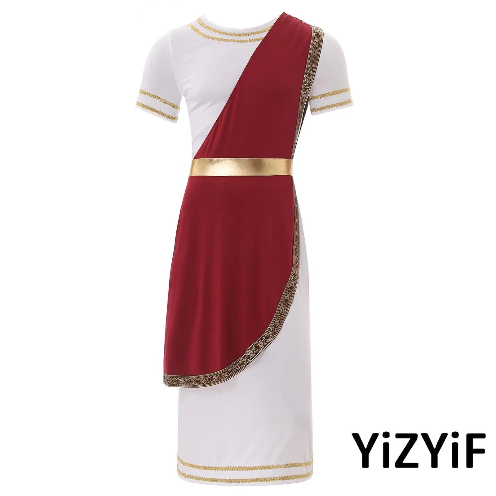 

Men Halloween Themed Party Cosplay Ancient Greek God Robe Gown Toga Costumes Carnival Spartan Gladiator Roleplaying Outifts