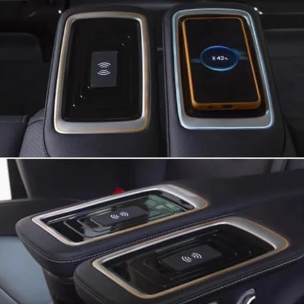 Armrest Charging Station BLACK Wireless Charging Adapter Enhanced Convenience Lightweight ABS Material In-car Charging Solution
