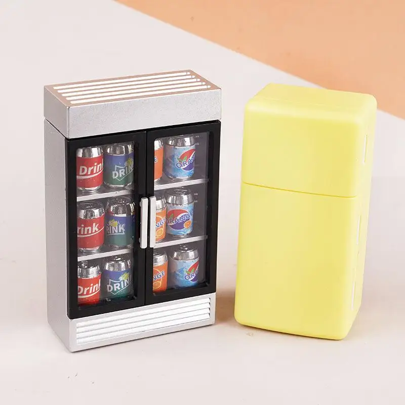 Accessoires pour maison de poupée, mini-réfrigérateur à boissons, kit de jeu d'imitation réaliste pour enfants, meubles