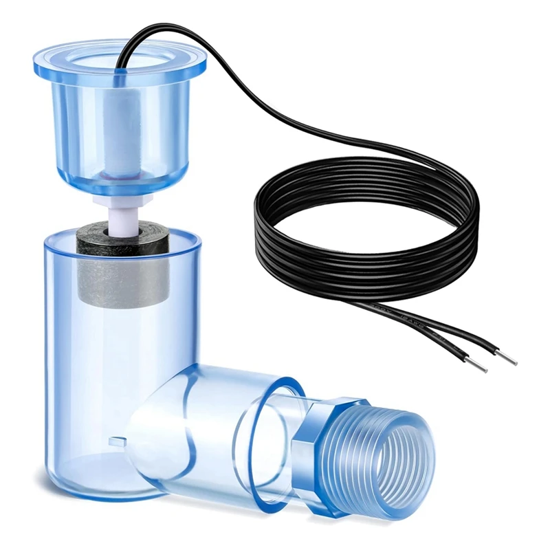 

AB15-SS2 Поплавковый выключатель L-образной формы, 1 упаковка адаптера 3/4 дюйма и поплавковый выключатель с проводом длиной 6 футов для выхода конденсата сливной поддона HVAC