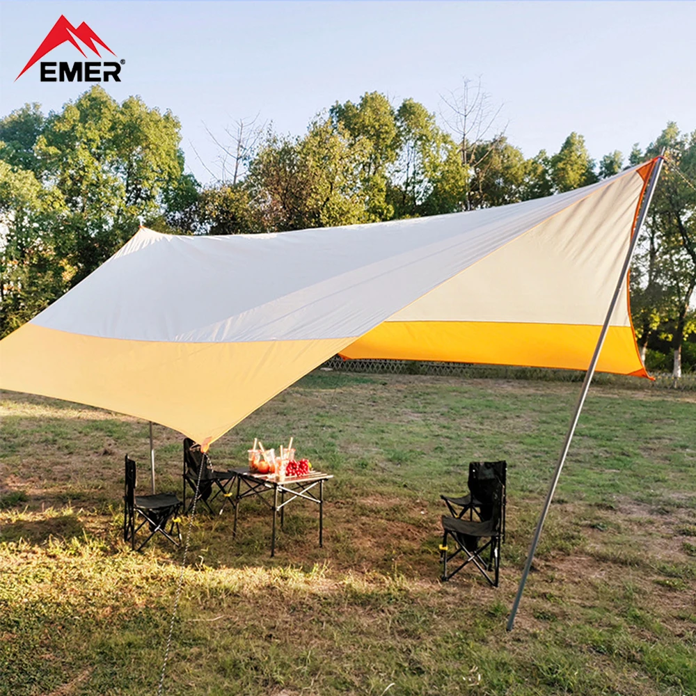 

EMER Sun Shelter Tent Camping Canopy Outdoor Garden Hexagonal Butterfly Canopy Tent for Tourist Beach Reunion Camping Supplies