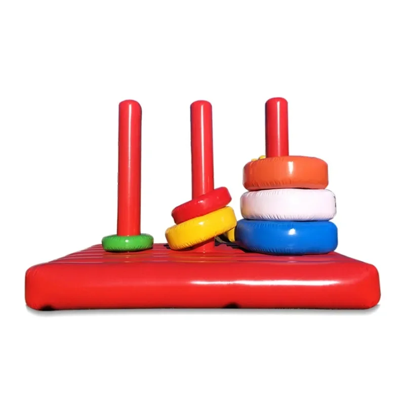 Fun sports props, Hanoi Tower inflatable, caterpillar dynamic, five-ring outdoor expansion training equipment