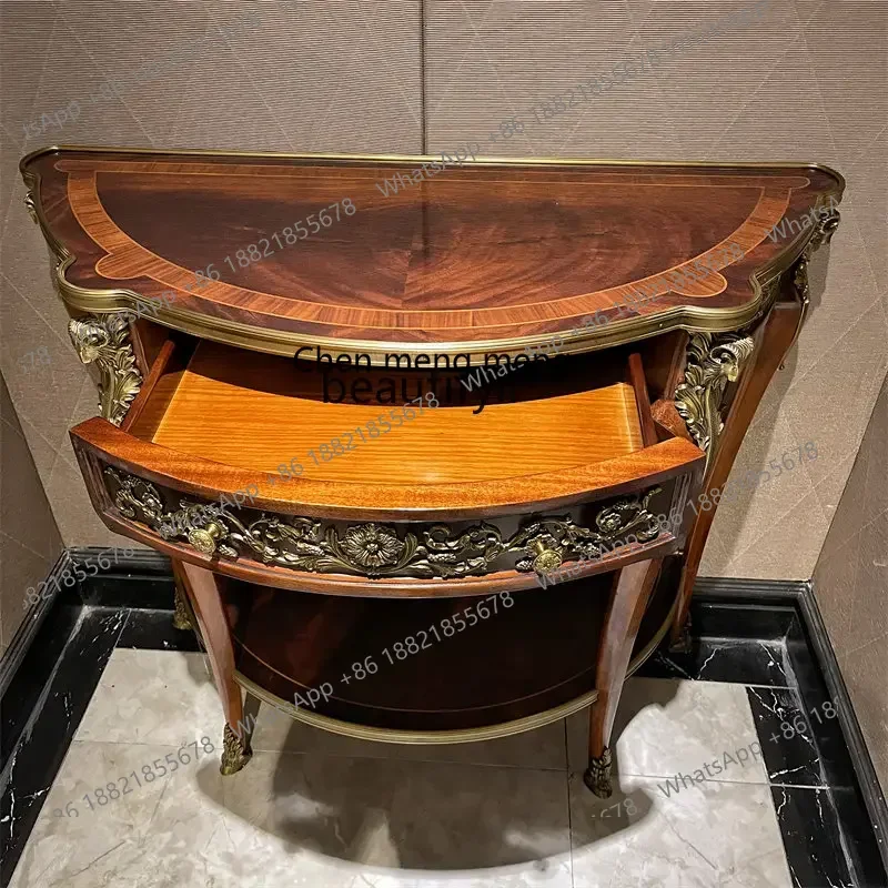 D178 Y yj Solid Wood Console European Entrance Cabinet British Hall Cabinet Curio Cabinet Locker