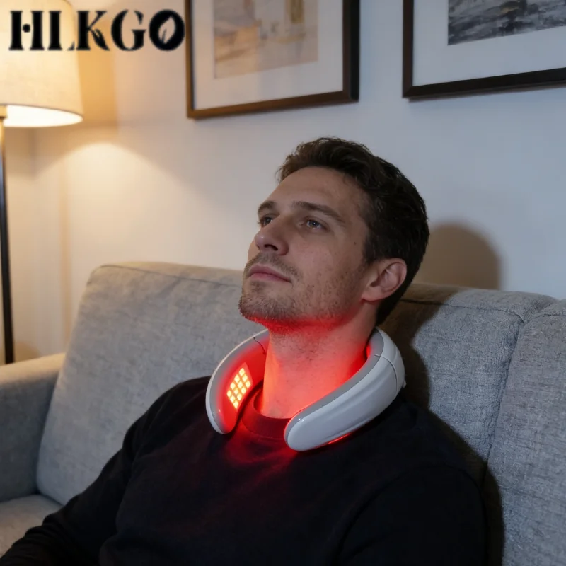 Medical Grade Laser Therapy Device 24 Diodes, 650nm Neck Wearable for Blood Pressure & Lipid Care