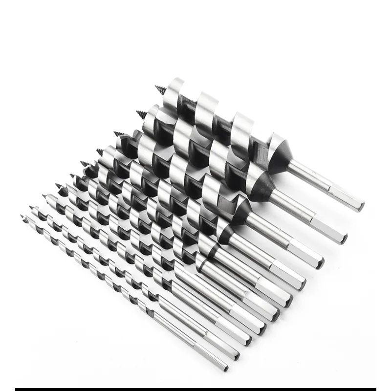 Mata Bor Putar Kayu Panjang 230Mm-460Mm Diameter: 6Mm ~ 35Mm, Set Bor Kayu Batu Tukang Kayu untuk Pekerjaan Kayu