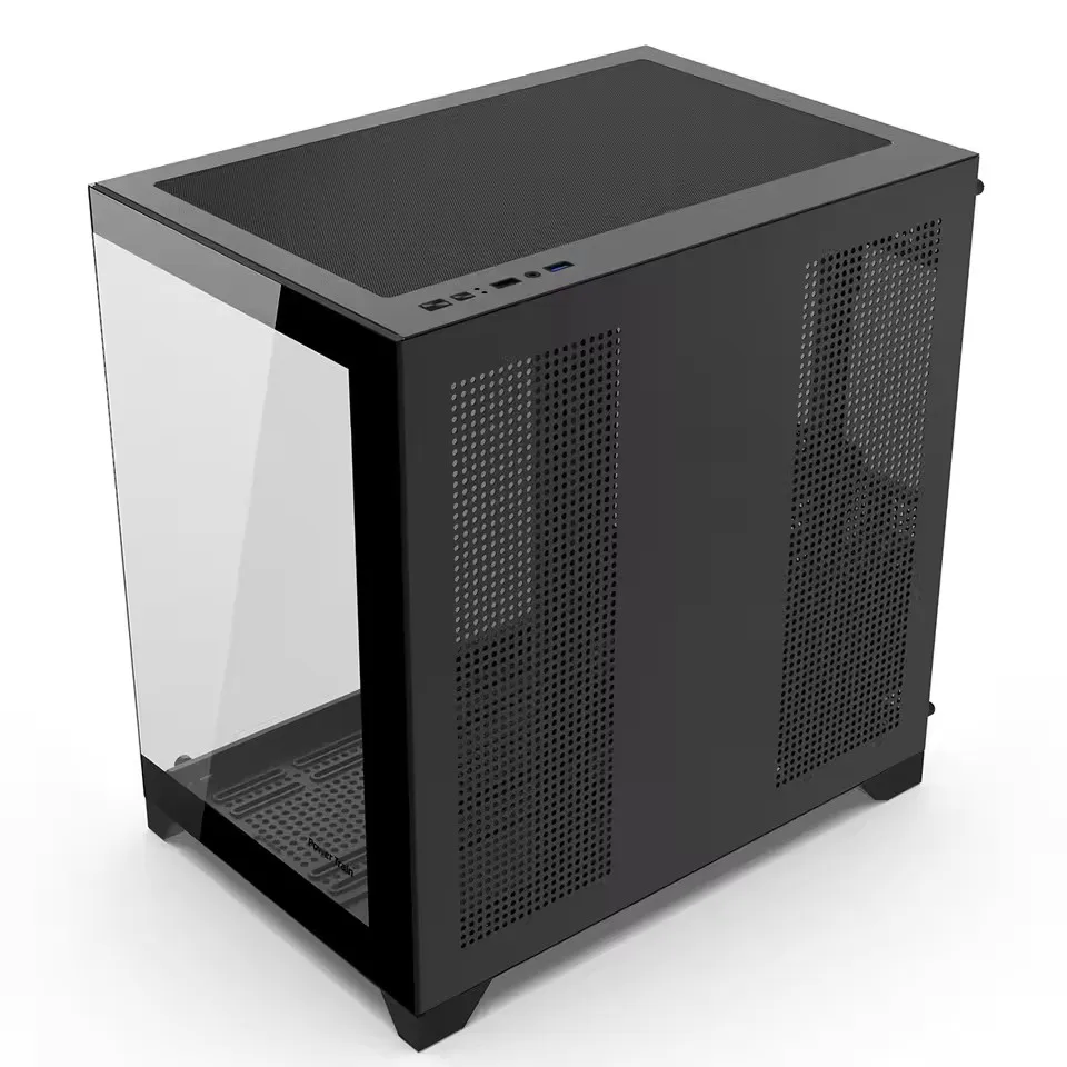 حافظة ألعاب Power Train Dreamland PRO PC ATX MATX ITX اللوحة الأم 360 درجة مبردة بالماء غرفة عرض البحر حافظة كمبيوتر زجاجية على الوجهين