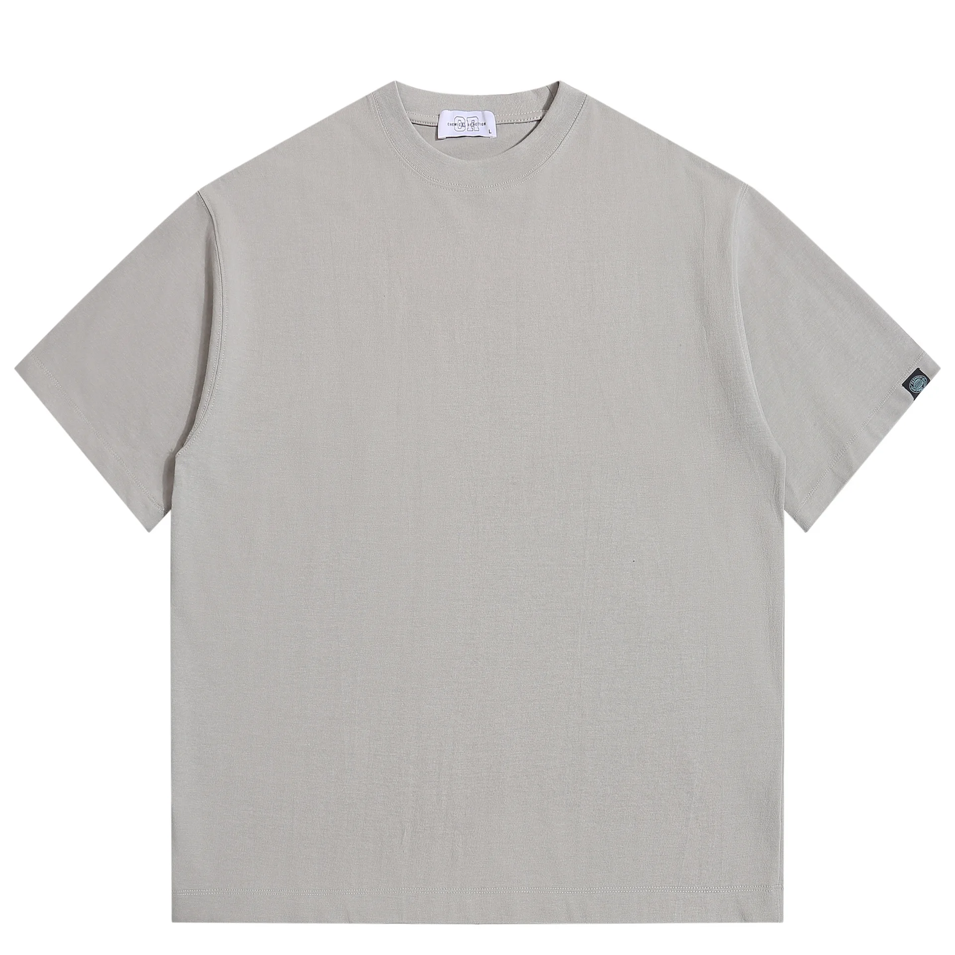 320G Heavyweight Summer Washed Double Yarn Short Sleeved T-shirt, Loose Half Sleeved T-shirt