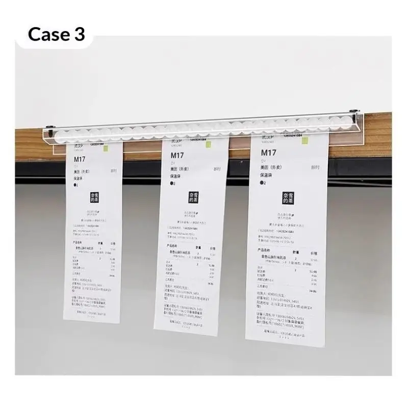 Wandmontierter, selbstklebender Kassenbon-Clip aus Aluminiumlegierung, hängender Ticket- und Rechnungshalter, QR-Code-Halter, Restaurant-Menü-Clip – Detail 7