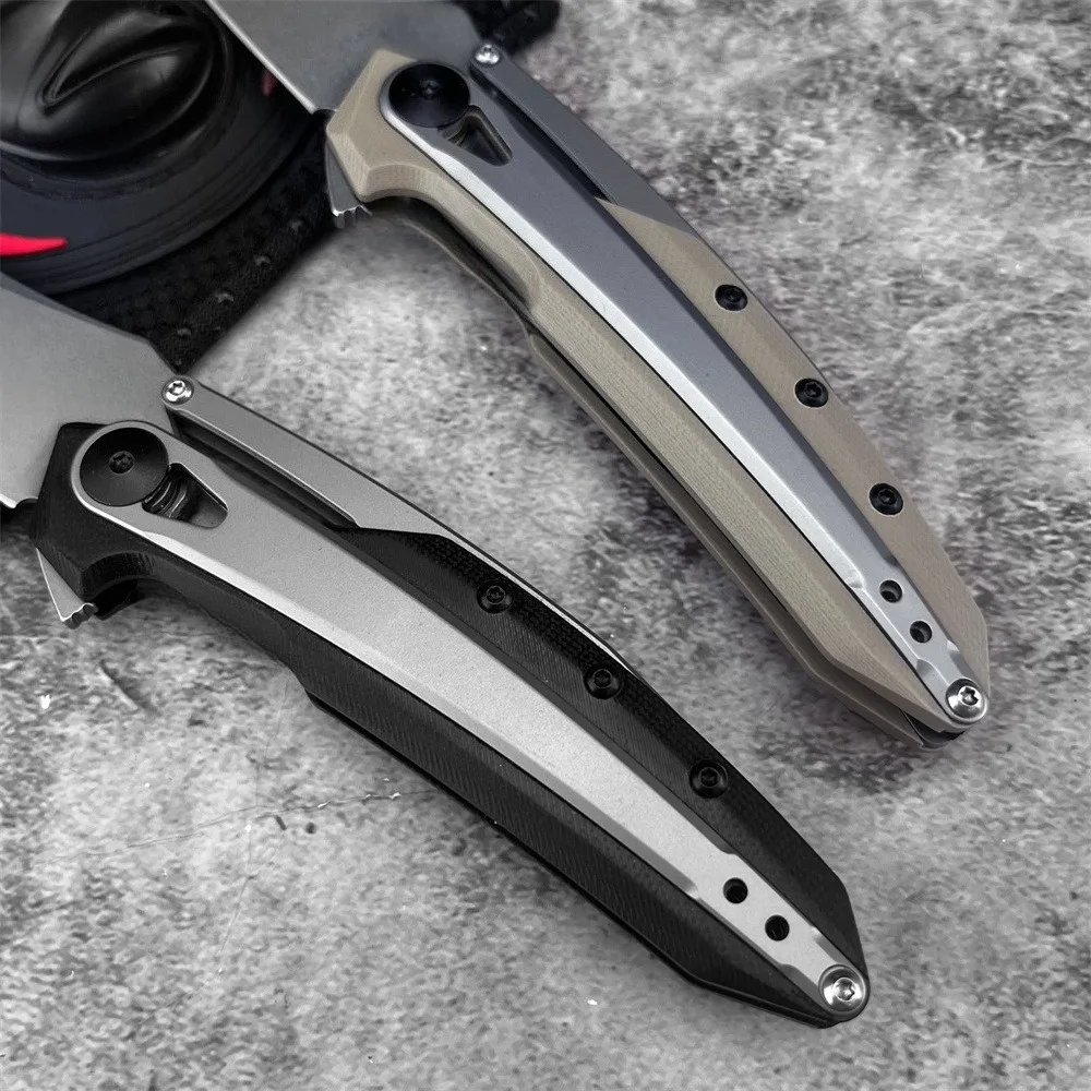 قسط 0990 سكين للفرد D2 شفرة فولاذية 420 مقبض من الفولاذ المقاوم للصدأ G10 مقبض في الهواء الطلق التخييم الصيد التنزه EDC أداة