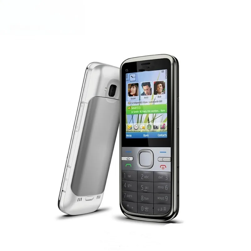 Nokia C5-00i Straight button 3G backup mobile phone for the elderly and students