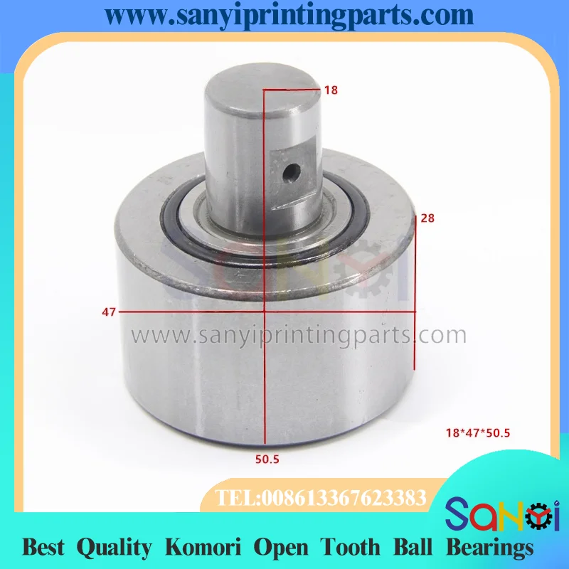 Komori Open Tooth Ball Bearing KRX18x47x50.5 High Quality Rear Cannon Paper Roller Open Tooth Ball Bearing